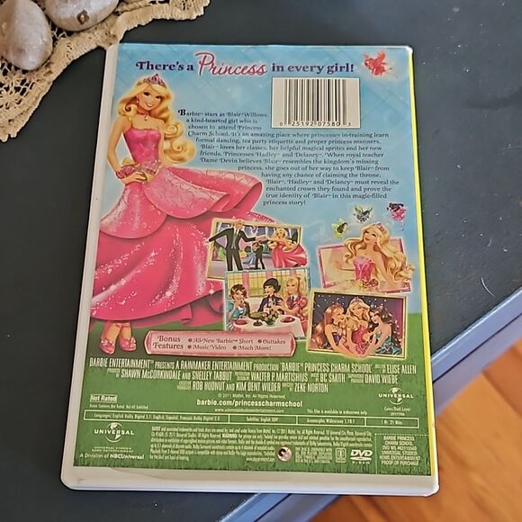 Barbie Princess Charm School DVD Used Family Movie Adventure - Picture 2 of 6